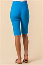 Blue Stretch Knee Length Shorts, Image 2 of 4