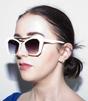 White Angular Sunglasses, Image 2 of 4