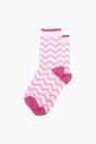 Light Pink Zig-Zag Combed Cotton Glitter Socks, Image 3 of 4