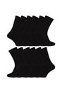 Black 12 Pair 100% Egyptian Cotton Ribbed Socks, Image 1 of 3