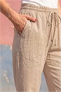 Stone Petite Drawstring Trousers, Image 4 of 4