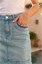 Blue Dusk Denim Pocket Mini Stretch Skirt, Image 4 of 4