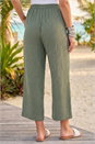 Khaki Petite Spot Print Stretch Culottes, Image 3 of 4