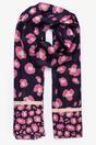 Pink Sarta Pink Bordered Leopard Print Lightweight Scarf, Image 1 of 3