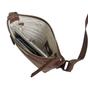 Tan 'RUE' Distressed Real Leather Crossbody Bag, Image 3 of 4