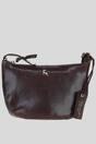 Chocolate 'Naomi' Real Leather Compact Crossbody Bag, Image 1 of 4
