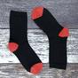 Dark Grey 5 Pack Ladies Soft Top Cotton Rich Socks with Coloured Heel & Toe, Image 3 of 4