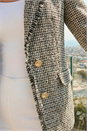 Black Boucle Frayed Edge Jacket , Image 4 of 4
