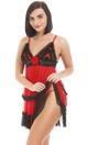 Red Sheer Babydoll With Thong, Image 6 of 6