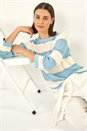 Light Blue  Light Stripe Knit Jumper , Image 2 of 5