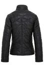 Black Infinity Leather Black Puffer Quilted Bomber Leather Jacket, Image 4 of 7