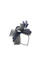 Navy SVNX Navy Bow Shaped Fascinator with Satin Loops & Feathers, Image 2 of 3