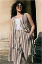 Purple Curve Zig Zag Crochet Wide Leg Trouser, Image 1 of 6