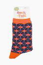 Navy Blue Rainy Day Umbrellas Bamboo Socks, Image 4 of 4