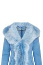 Sky Blue Toscana Sheep Leather Suede Trench Coat, Image 6 of 6