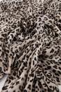 Cream Leopard Print Lightweight Scarf, Image 3 of 3