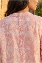 Light Pink Floral Print V-Neck Button Blouse, Image 4 of 4