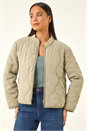 KHAKI Petite Quilted Puffer Jacket, Image 3 of 5
