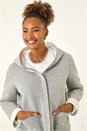 Grey Bonded Relaxed Hooded Jacket, Image 4 of 5