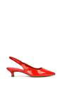 Red 'Jenny' Pointed Toe Low Kitten Heel Slingback Pumps, Image 1 of 5