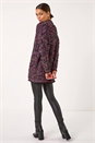 Purple Loop Knit Button Cardigan, Image 3 of 5