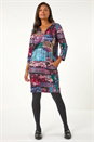PINK Pebble Spot Zip Detail Midi Dress, Image 3 of 5