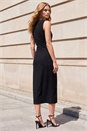 Black Twist Sleeveless Midi Dress, Image 2 of 4