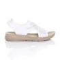 White AJVANI White Slingback Diamante Summer Holiday Comfort Sandals, Image 2 of 5