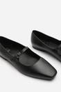 Black 'Jordan' Mary Jane Flats With Buckle Strap, Image 4 of 5