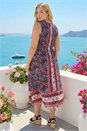 Red Curve Paisley Print Midi Dress, Image 3 of 4