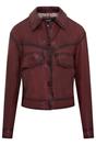 Red Retro Biker Leather Jacket - Kopervik, Image 1 of 6