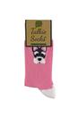 Pink 1 Pack Ladies Novelty Cat & Dog Patterned Socks, Image 2 of 5