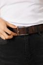 Brown Square Buckle Belt, Image 2 of 2
