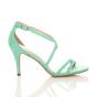 Mint AJVANI Mint High Heel Crossed Straps Buckle Strappy Sandals, Image 2 of 6