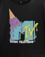 Black MTV Ice Cream Cropped Short Sleeved T-Shirt, Image 6 of 6