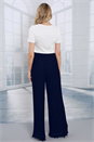 Navy  Julianna Pleated Wide Leg Trouser, Image 2 of 3