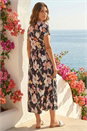 Rose Petite Floral Pocket Midi Dress, Image 3 of 4