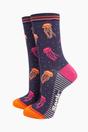 Navy Jellyfish Bamboo Socks - Navy, Image 1 of 4