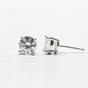 Silver Diamond Moissanite Crystal Sterling Silver Earrings, Image 2 of 2
