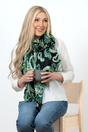 Green Paisley Print Lightweight Scarf, Image 1 of 1