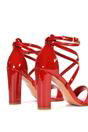 Red 'Briella' Strappy Sandals With High Block Heels, Image 6 of 6