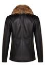 Black Womens Leather Parker Jacket - Arvada, Image 3 of 3