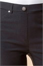 Black Elastic Waist Turn Up Stretch Shorts, Image 4 of 4