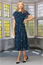 Navy Julianna Polka Dot Chiffon Midi Dress, Image 4 of 4