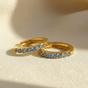 Blue Blue Topaz December Birthstone Small Huggie Earrings, Image 1 of 4