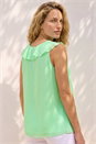 Mint Chiffon Ruffle Vest Top, Image 3 of 4