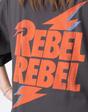 Grey David Bowie Oversized Short Sleeved T-Shirt, Image 5 of 6