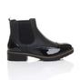 Black AJVANI Black Slip On Brogue Chelsea Ankle Boots, Image 2 of 6