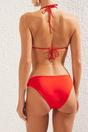 Red WOVCOR Red Triangle Bikini Set with Multi Strap Detail, Image 4 of 4
