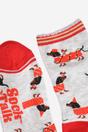 Grey Sausage Dog Christmas Robins Bamboo Socks, Image 4 of 5